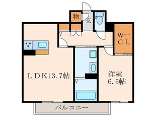 シャーメゾンひびきのの物件間取画像